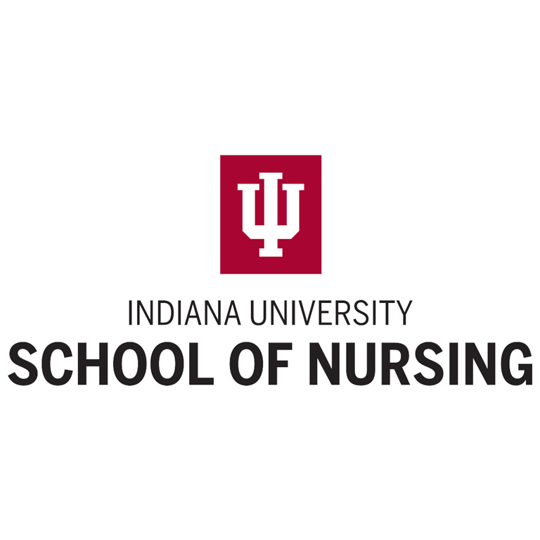 Indiana University School of Nursing logo Green Mental Health Awareness Ribbon with stethoscope
